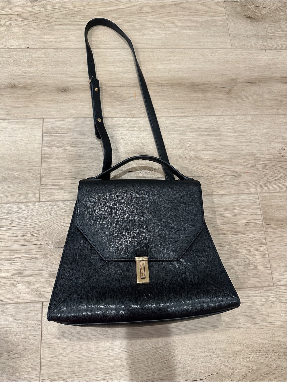 Ted Baker London ELLICE Black Structured leather Top-Handle Messenger bag